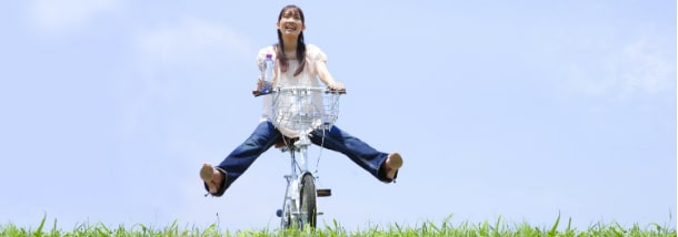 Lady-on-bike